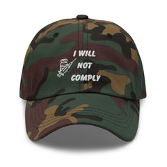 Embroidered I Will Not Comply Baseball Hat