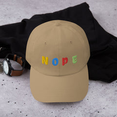 Give a Head's Up to the Day with the NOPE Embroidered Fun Baseball hat