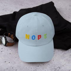 Give a Head's Up to the Day with the NOPE Embroidered Fun Baseball hat