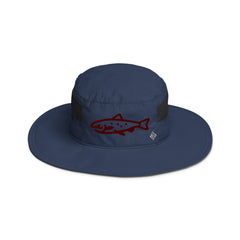 Columbia Embroidered Salmon Fish Fishing booney hat - unisex