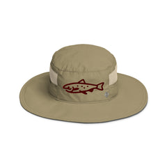 Columbia Embroidered Salmon Fish Fishing booney hat - unisex