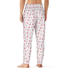 Cherry Hearts Mens Valentines Pajamas Pants Reg and Plus Size