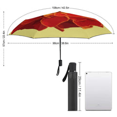 Orange Marigold Auto Umbrella with Anti-UV Coating