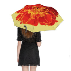 Orange Marigold Auto Umbrella with Anti-UV Coating