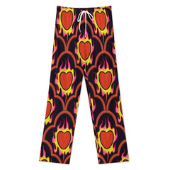 Burning Hearts Men's Pajamas Pants Valentines