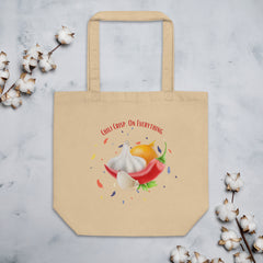 Funny Tote Bag Chili Crisp on Everything Chilis Garlic Reusable Eco Tote Bag