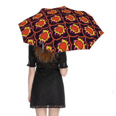 Hearts on Fire Auto Umbrella with Blackout Interior Valentines Umbrella Gift