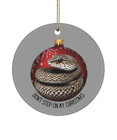 Don't Step on Christmas Snake Christmas Tree Ornament