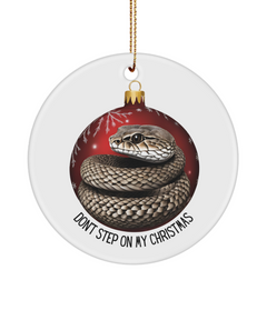 Don't Step on Christmas Snake Christmas Tree Ornament