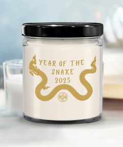 Year of the Snake 2025 9oz Scented Soy Blend Candle Chinese New Years Coin