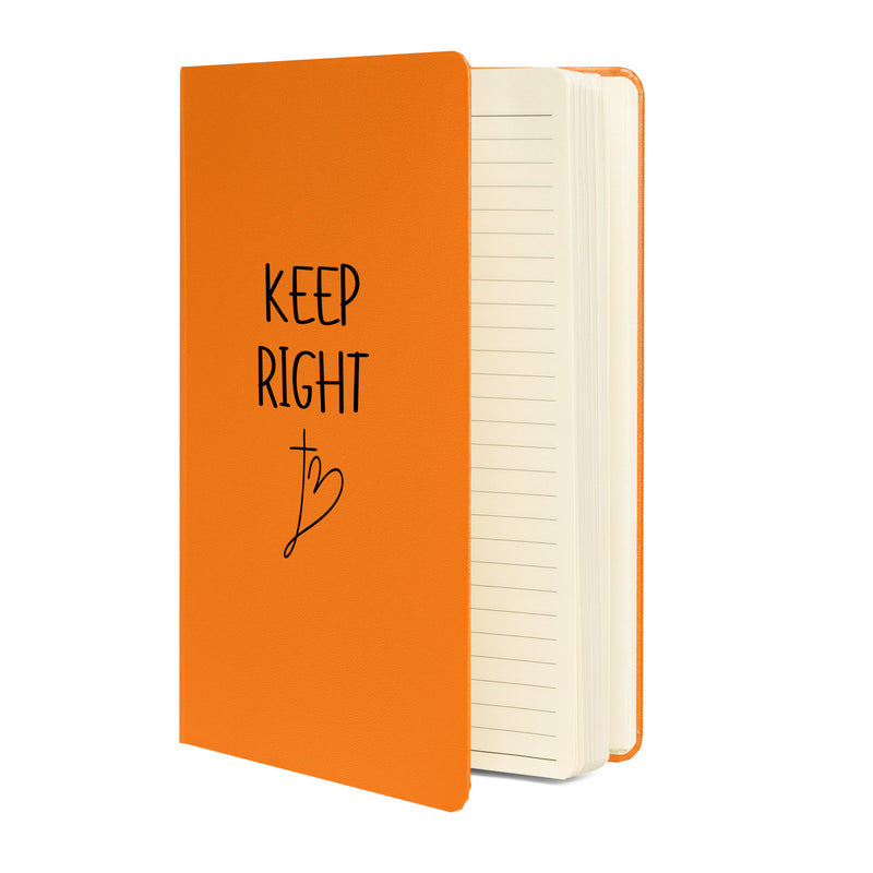 Keep Right Hardcover bound notebook Christian Cross