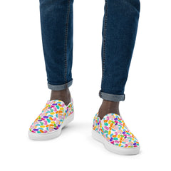 JellyBean All Over Print Men’s slip-on canvas shoes