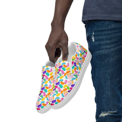 JellyBean All Over Print Men’s slip-on canvas shoes