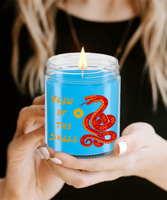 Year of the Snake 2025 9oz Scented Soy Blend Candle Chinese New Years Red Snake