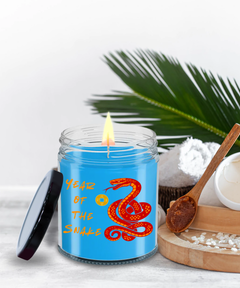 Year of the Snake 2025 9oz Scented Soy Blend Candle Chinese New Years Red Snake