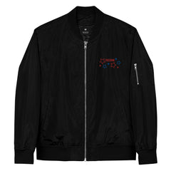 Embroidered Patriotic American Freedom Stars Premium recycled bomber jacket