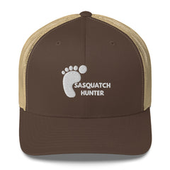 Embroidered Sasquatch Hunter Trucker Cap with mesh back