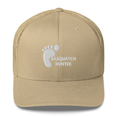 Embroidered Sasquatch Hunter Trucker Cap with mesh back