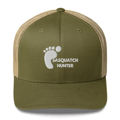 Embroidered Sasquatch Hunter Trucker Cap with mesh back