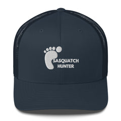 Embroidered Sasquatch Hunter Trucker Cap with mesh back