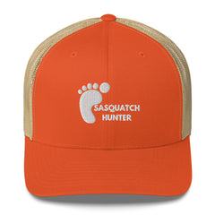 Embroidered Sasquatch Hunter Trucker Cap with mesh back