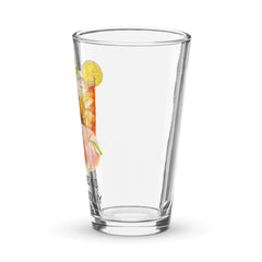 Peaches and Sweet Tea Clear Shaker pint glass 16 fluid oz