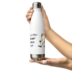 Sasquatch Bigfoot Yeren Stainless steel water bottle 17oz white