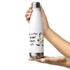 Sasquatch Bigfoot Yeren Stainless steel water bottle 17oz white