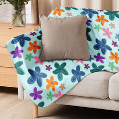 Flowers Sherpa Blanket