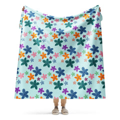 Flowers Sherpa Blanket