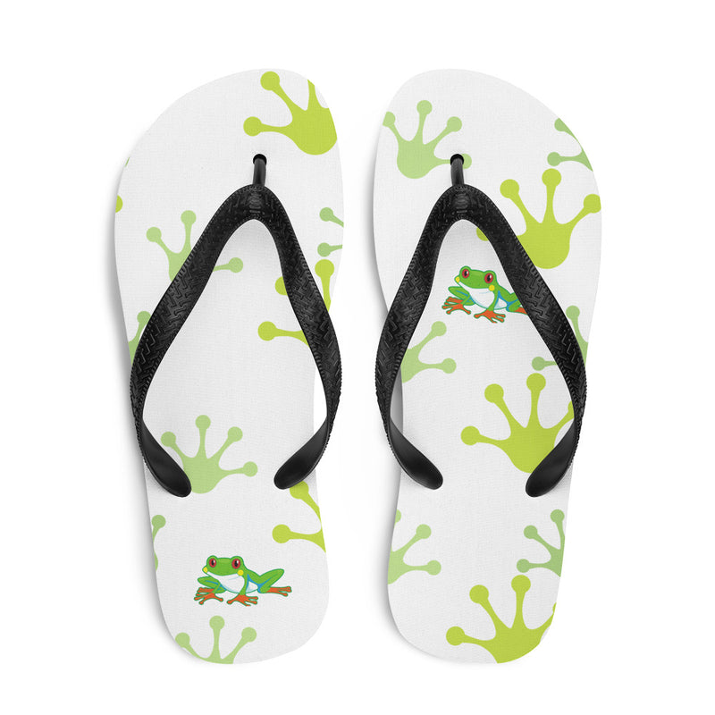 Cheeky Tree Frog Footprint Flip-Flops Gift for Someone who loves frogs frog lover