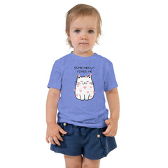 Funny T-shirt Some-Meowy Loves Me Cat Kitty Toddler Short Sleeve Tee gift for someone who loves cat gift for Valentine's Day