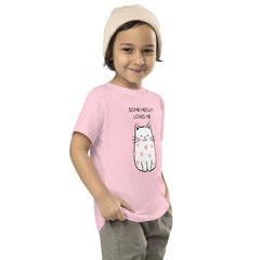 Funny T-shirt Some-Meowy Loves Me Cat Kitty Toddler Short Sleeve Tee gift for someone who loves cat gift for Valentine's Day