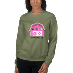 Funny Sweatshirt Bitch Barn Y'All Unisex Sweatshirt She shed