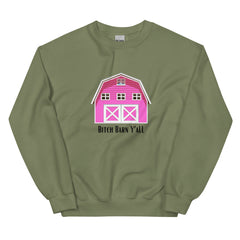 Funny Sweatshirt Bitch Barn Y'All Unisex Sweatshirt She shed