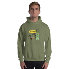 Funny Pickle Hoodie Yodeling Pickle Unisex Hoodie Yodel-Ay-Hee-Hoo Yodel Pickle on a Mountain