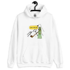 Funny Pickle Hoodie Yodeling Pickle Unisex Hoodie Yodel-Ay-Hee-Hoo Yodel Pickle on a Mountain