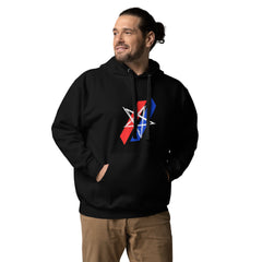 Stylized Star American Flag Interpretation Red White and Blue Unisex Hoodie