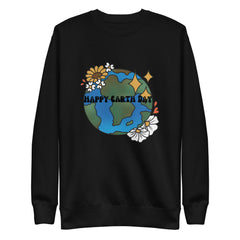 Happy Earth Day Unisex Premium Sweatshirt Earth Flowers