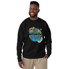 Happy Earth Day Unisex Premium Sweatshirt Earth Flowers