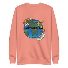 Happy Earth Day Unisex Premium Sweatshirt Earth Flowers