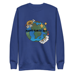 Happy Earth Day Unisex Premium Sweatshirt Earth Flowers