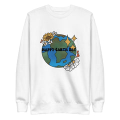 Happy Earth Day Unisex Premium Sweatshirt Earth Flowers