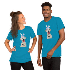 Dalmation Happy Easter Bunny Unisex T-shirt gift for Dalmation dog lover owner