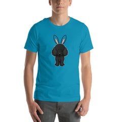 Black Toy Poodle Happy Easter Bunny Unisex t-shirt gift for Toy Poodle Owner Lover