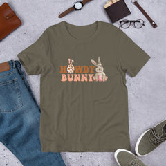 Howdy Bunny Cowboy Easter Bunny Unisex t-shirt gift for Easter