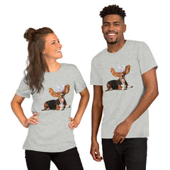 Funny Basset Hound Happy Easter Bunny Unisex t-shirt gift for Basset Hound Owner Lover