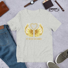 My Heart has Wings Unisex t-shirt Personal Loss Death of Loved One