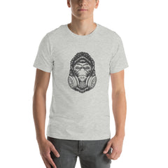 Monkey Gas Mask Short Sleeve Crew Neck Unisex t-shirt