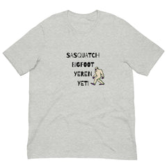 Sasquatch Bigfoot Yeren Yeti Unisex T-shirt Crew Neck Short Sleeve Regular and Plus Sizes